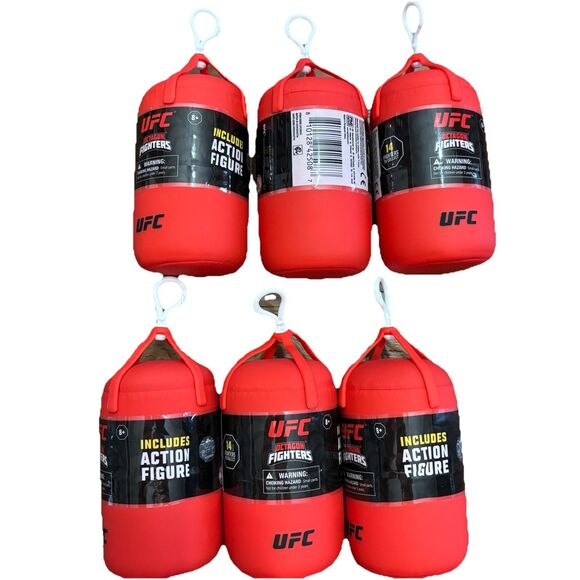 (6) UFC Octagon Fighters Mini Action Figures Blind Toy Unopened Punching Bag - Picture 1 of 5